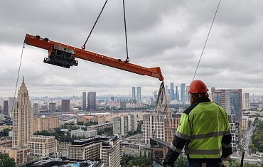 Подъем стеклопакета траверсой Арлифт